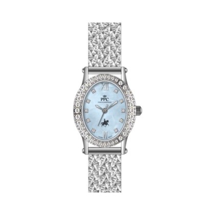 Paris Polo Club PPC-FD08-SL-BU Roman Numerals with Crystal Hour Markers Women Watch